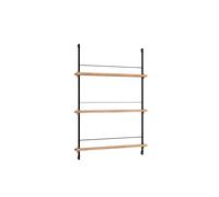 Estantería para Revistas de Roble Mediano y Negro