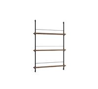 Estantería para Revistas , Mediana, Roble Ahumado/ Negro