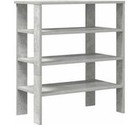 Estantería para zapatos de vidaXL, color gris hormigón, 61x32x70 cm, fabricada en material de madera