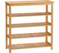 Estantería para zapatos HOMCOM, soporte para zapatos con 5 niveles, organizador de zapatos para la entrada, color natural