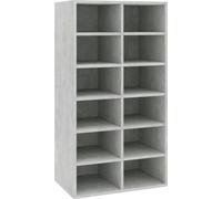 Estantería para zapatos vidaXL, color gris hormigón, 54x34x100,5 cm, material de madera