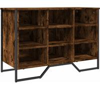 Estantería para zapatos vidaXL, color roble ahumado, 90 x 38 x 61,5 cm, material de madera