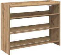 Estantería para zapatos vidaXL, estilo "Artisan" en roble, 80x25x62 cm, fabricada en material de madera