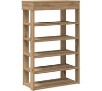Estantería para zapatos vidaXL, estilo Artisan, roble, 60x30x98 cm, material de madera
