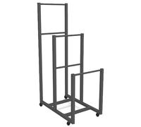 Estantería portátil para Cajas de cartón con Ruedas giratorias, Soporte de exhibición de Hierro Negro y Organizador de Cajas de cartón para mudanzas en almacén, Capacidad para 30-60 Piezas (