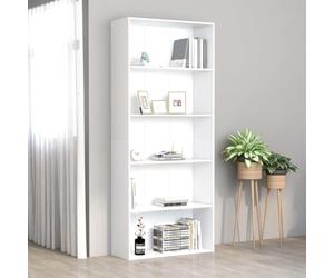 Estantería "Premsendorf" fabricada en aglomerado revestido en blanco. Dimensiones (ancho/alto/profundidad): 80x189x30 cm