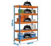 Estantería SIMONRACK Bricoforte 1004-5 chipboard azul/naranja/mader