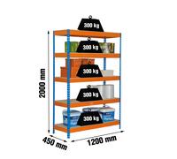 Estantería SIMONRACK Bricoforte 1204-5 chipboard azul/naranja/mader