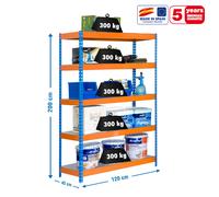 Estantería SIMONRACK Bricoforte 1204-5 metal azul/naranja/galva