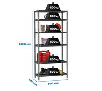 Estantería SIMONRACK COMFORT MINI 6/400 ANTRACITA 2000x800x400 BLANCO