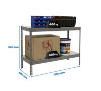 Estantería SIMONRACK Ecoforte 1206-2 metal 900 gris/galva