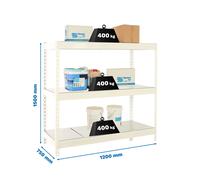 Estantería SIMONRACK Ecoforte 1207-3 metal 1500 blanco/galva