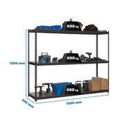 Estantería SIMONRACK Ecoforte 1504-3 metal 1500 antracita/galva