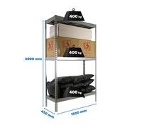 Estantería SIMONRACK Ecoforte 1504-3 metal galva/galva