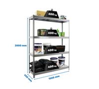 Estantería SIMONRACK Ecoforte 1504-4 metal gris/galva