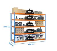 Estantería SIMONRACK Ecoforte 1504-5 chipboard azul/naranja/mader