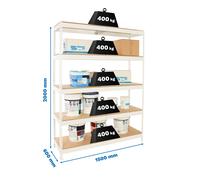 Estantería SIMONRACK Ecoforte 1506-5 chipboard blanco/madera