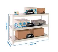 Estantería SIMONRACK Ecoforte 1804-3 metal blanco/galva