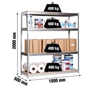 Estantería SIMONRACK Ecoforte 1806-4 chipboard galva/madera