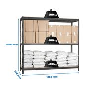 Estantería SIMONRACK Ecoforte 1807-3 chipboard antracita/madera