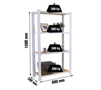 Estantería SIMONRACK Officlick 4/300 wood 800 blanco/osb