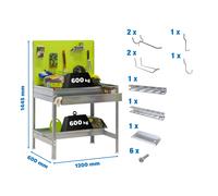 Estantería SIMONRACK Pack s.garden bt2 box 1200x600 verde/gal+ 9accs