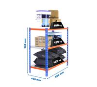 Estantería SIMONRACK Simonclick mini 3/400 900 azul/naranja/galva