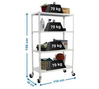 Estantería SIMONRACK Simonclick mobile superplus 4/500 1500 bco/bco