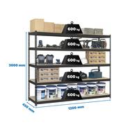 Estantería SIMONRACK Simonforte 1204-5 chipboard 3000 antracita/mad