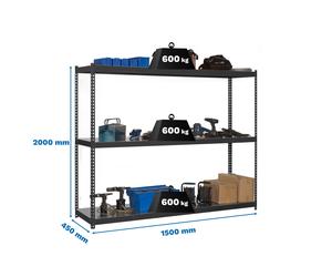 Estantería SIMONRACK Simonforte 1504-3 metal antracita/galva