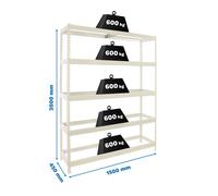 Estantería SIMONRACK Simonforte 1504-5 blanco