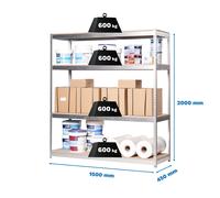 Estantería SIMONRACK Simonforte 1507-4 chipboard galva/madera