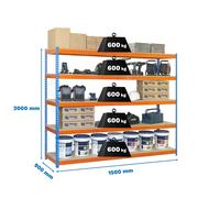 Simon Rack Estantería Industrial 2000x1500x900 mm - Simonforte