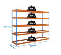 Estantería SIMONRACK Simonforte 1804-5 azul/naranja