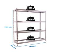 Estantería SIMONRACK Simonforte 1806-4 galva