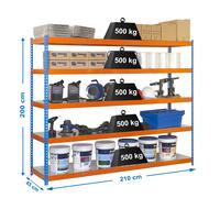Estantería SIMONRACK Simonforte 2104-5 metal azul/naranja/galv