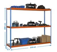Estantería SIMONRACK Simonforte 2106-3 metal azul/naranja/galva