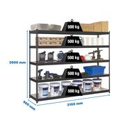 Estantería SIMONRACK Simonforte 2109-5 metal antracita/galva