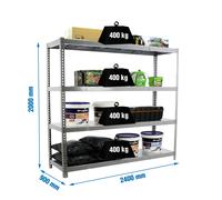 Estantería SIMONRACK Simonforte 2409-4 metal gris/galva