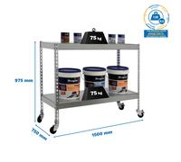 Estantería SIMONRACK Simonforte mob. 1507-2 metal 900 galva/galva