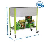 Estantería SIMONRACK Simongarden urban top mob. 900x600 verde/galva