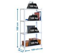 Estantería SIMONRACK Simonhome classic plus 4/300 blanco/blanco