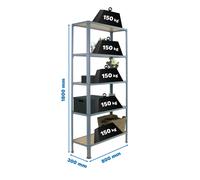 Estantería SIMONRACK Simonhome click wood mini 5/300 gris/roble nodi