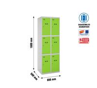 Estantería SIMONRACK Simonlocker desm. 3 puertas 2/6 400 (800) gr/ve