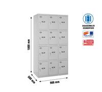 Estantería SIMONRACK Simonlocker desm. 4 puertas 3/12 300 (900) gris