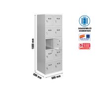Estantería SIMONRACK Simonlocker desm. 5 puertas 2/10 300 (600) gris