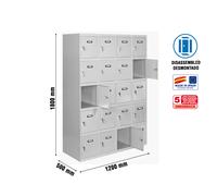 Estantería SIMONRACK Simonlocker desm. 5 puertas 4/20 300 (1200) gri