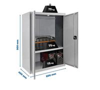 Estantería SIMONRACK Simonlocker diy multiuso 90x80x40 2/1 gris