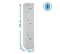 Estantería SIMONRACK Simonlocker prof.dism.3 puerta 1/3 400 in gris