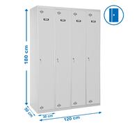 Estantería SIMONRACK Simonlocker prof.mon.single 4/4 300 (1200) gris